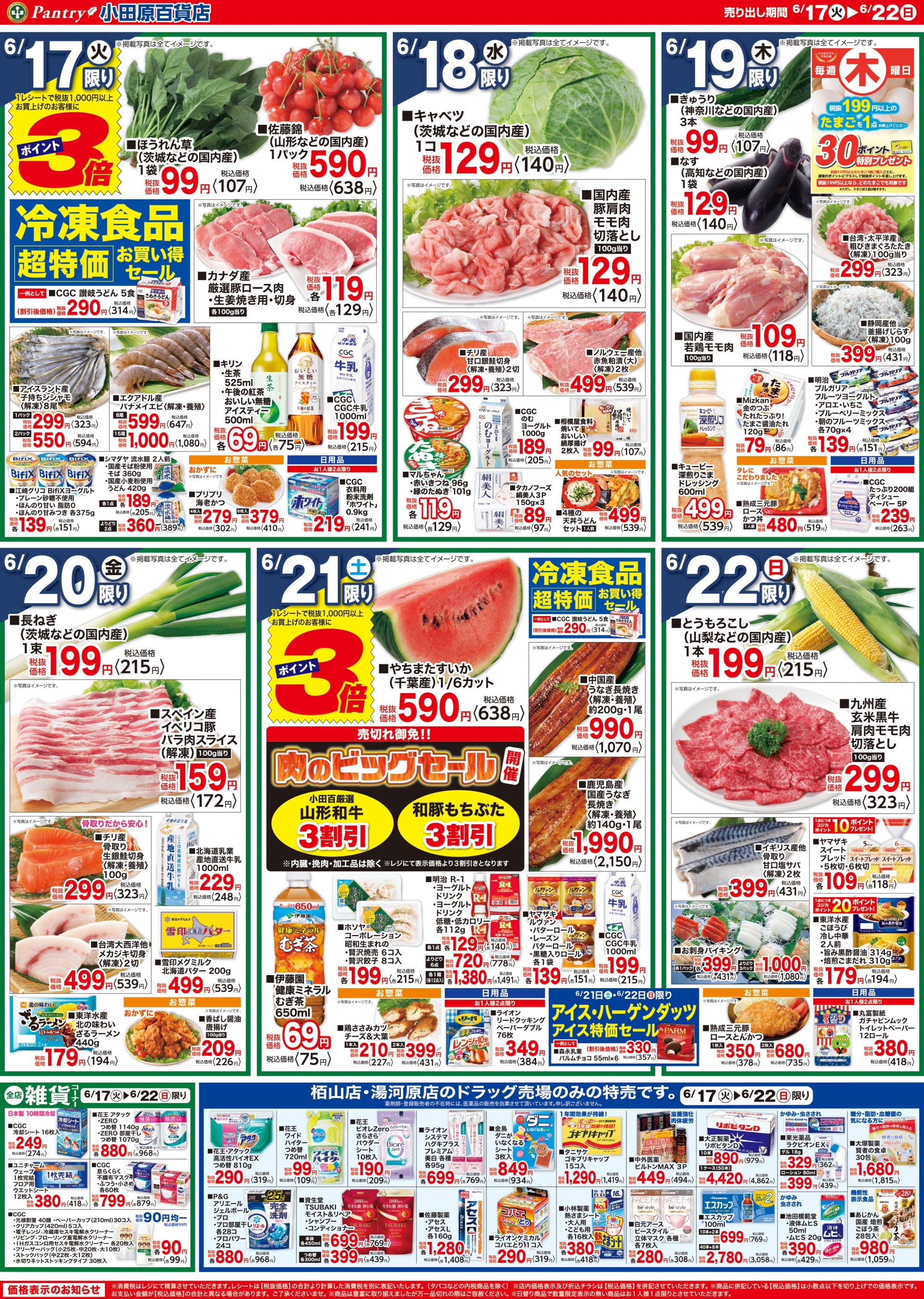【全店舗共通チラシ】 6/17（火）～6/22（日）初夏の北海道フェア